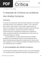 A Resposta de Confúcio Ao Problema Dos Direitos Humanos