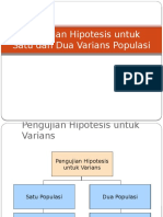 Pengujian Hipotesis untuk Varians Satu dan Dua Populasi