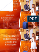 Insuring Safety and Security of Guests and Employees Training in The Front Office