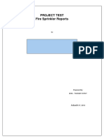 Project Test Fire Sprinkler Reports