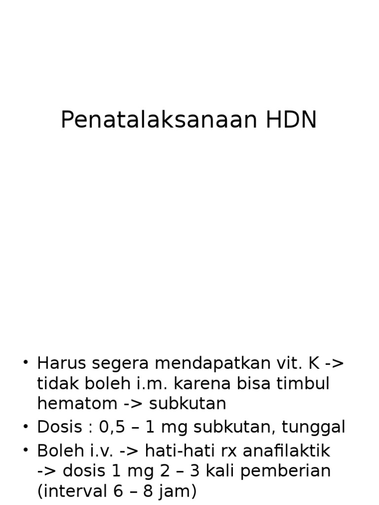 Penatalaksanaan HDN | PDF