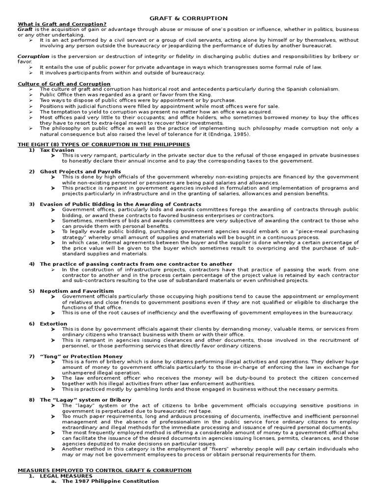 Essay on corruption and its causes picture