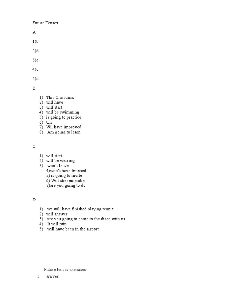 Future Tenses | PDF | Language Arts & Discipline | Teaching Methods ...