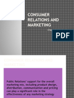 Consumer Relations and Marketing