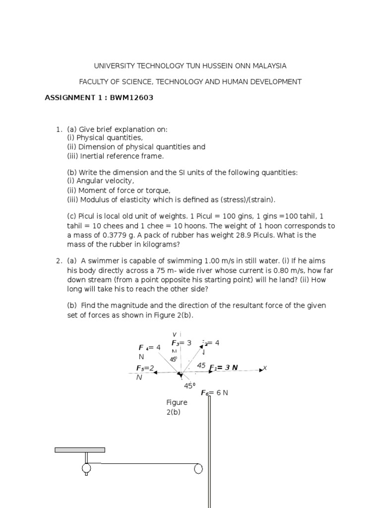 Assignment 1 Pdf Friction Force