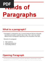 Kinds of Paragraph