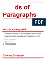 Kinds of Paragraph