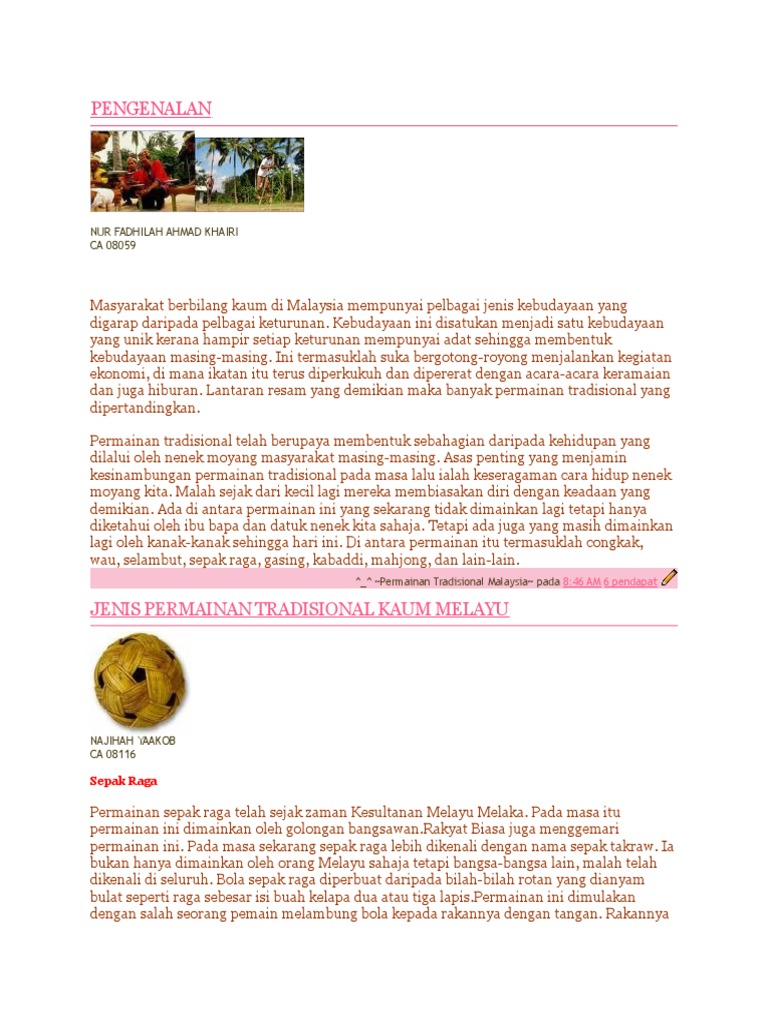 artikel permainan tradisional malaysia