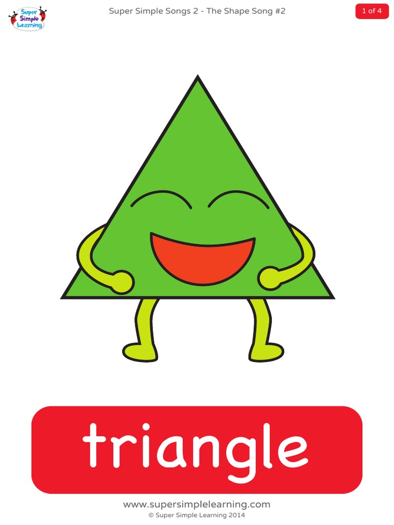 The Shape Song 2 Flashcards | PDF | Language Arts & Discipline