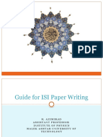 How To Write A ISI Paper