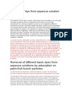 Sorption of Dye From Aqueous Solution by Pea