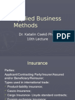 Applied Business Methods: Dr. Katalin Csekő Phd. 10Th Lecture