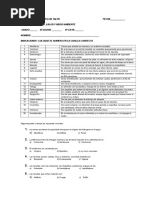Examen de Novenos 9 Taxonomia Animal