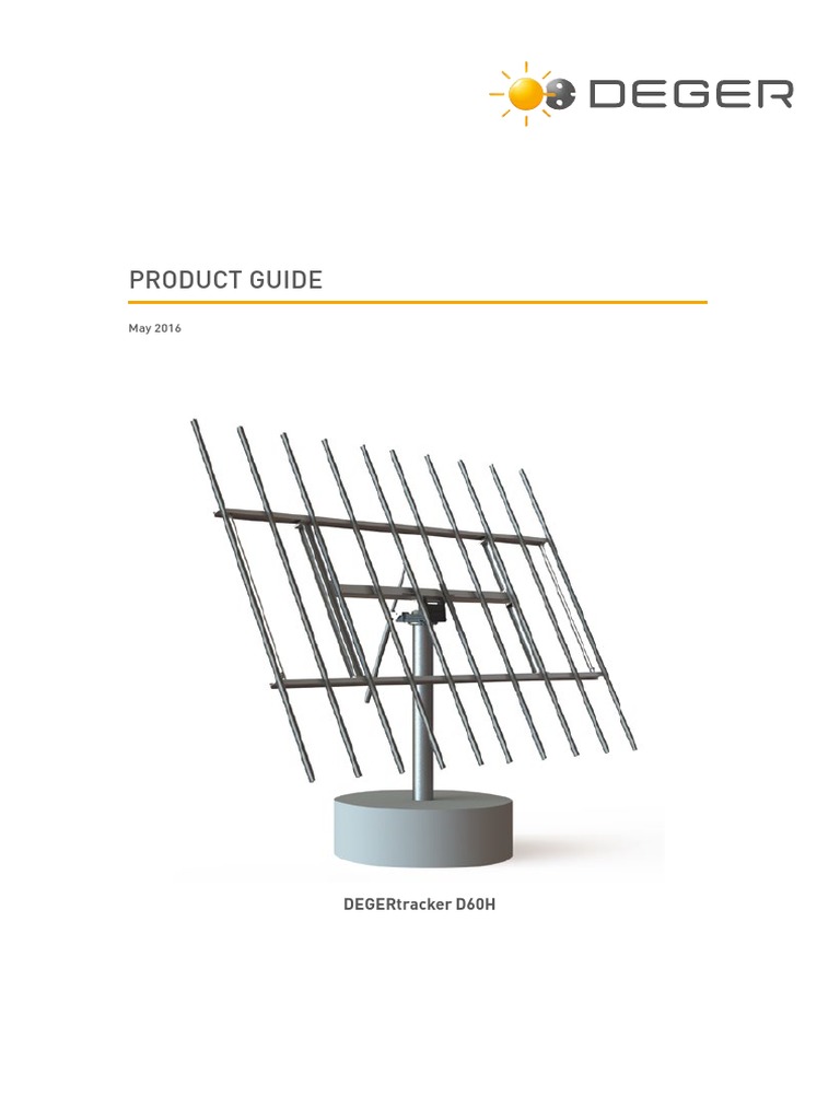 DEGER Solar Tracker Product Overview | PDF | Snow | Sunlight