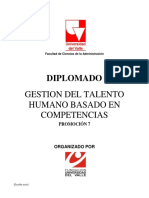 Diplomado en Gestion Del Talento Humano Basado en Competencias 2014