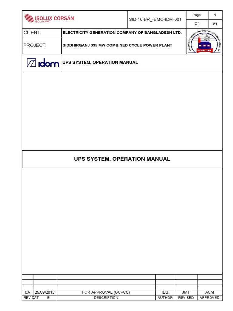 UPS Manual Operaciones | PDF | Power Inverter | Direct Current
