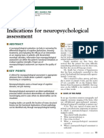 Indications For Neuropsychological