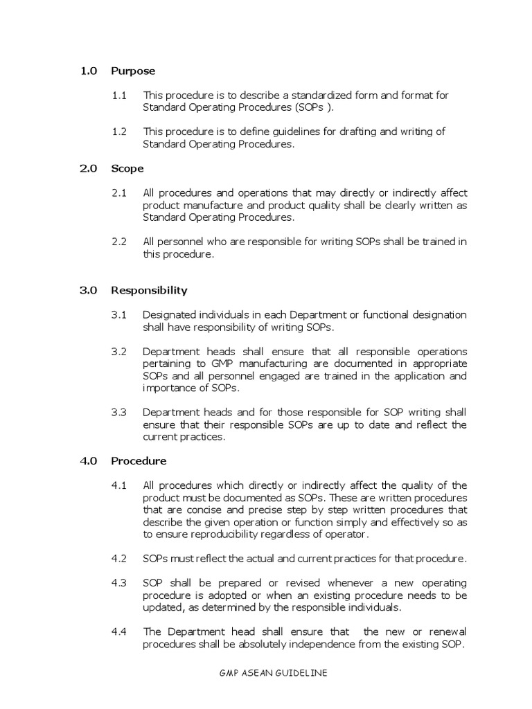 Sop Of Sop Pdf Business Wellness