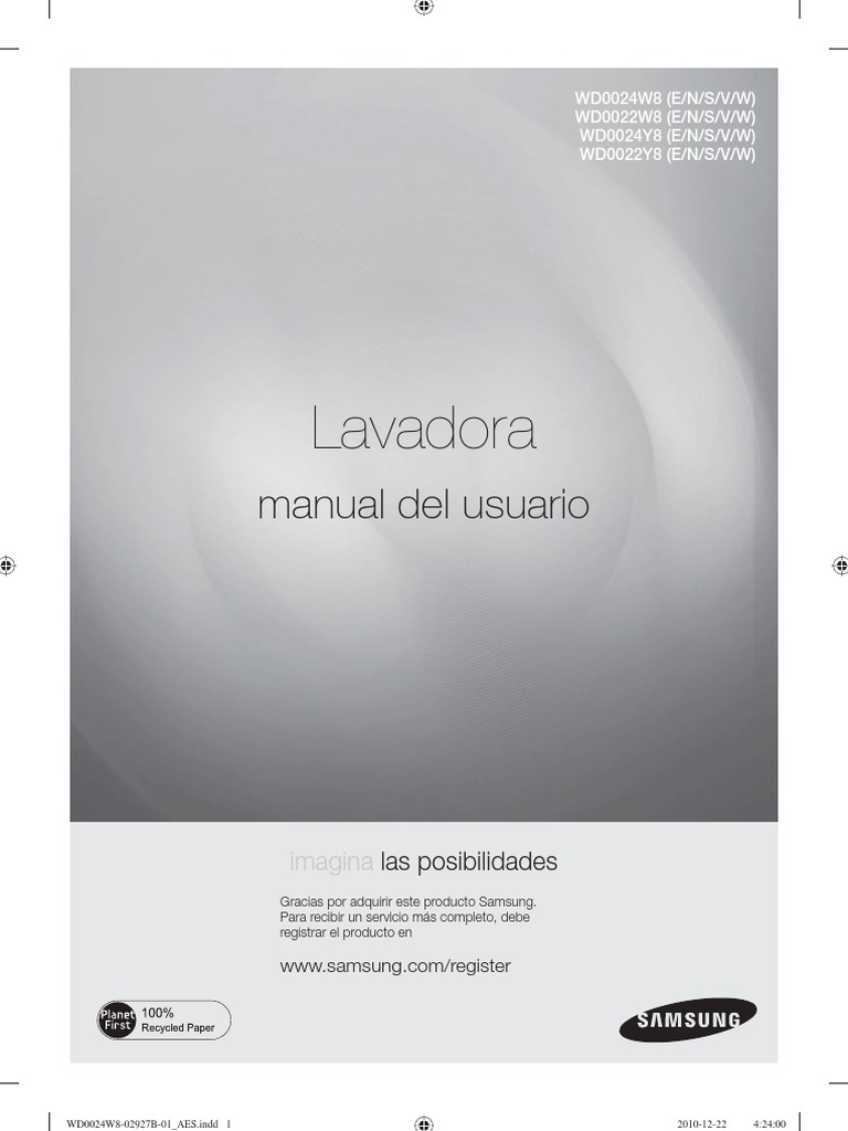 Manual Lavadora Samsung