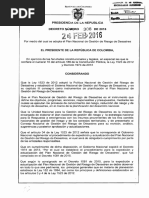 Decreto 308 Del 24 de Febrero de 2016