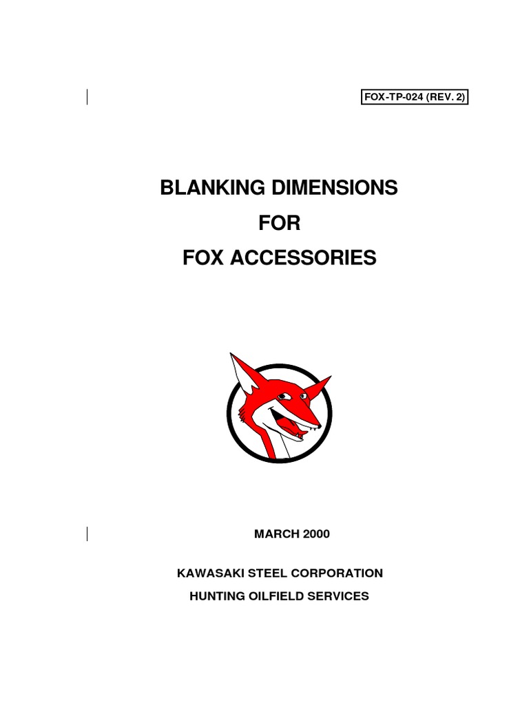 Blanking Dimensions FOR Fox Accessories | PDF | Nature