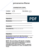 Trustee or Secretary Nomination Form