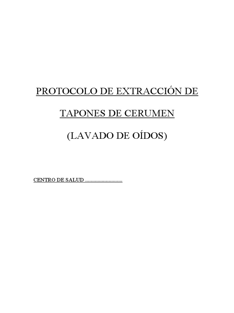 Tecnica De Lavado Otico Pdf Bienestar Medicina