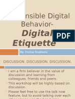 Responsible Digital Behavior - Digital Etiquette