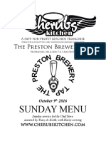 The Preston Brewery Tap: Sunday Menu