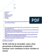 30 de ANI de La Cernobil. Cum a Fost Prezentat in Romania Accidentul Nuclear Care Continua Sa Faca Victime Si Astazi - Stirileprotv.ro