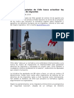 Cámara de Diputados de Chile Busca Actualizar Ley Sobre Derechos de Migrantes
