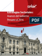 Estrategias Sectoriales Avances Del Gobierno Peruano Al 2016 PESEM 23-08-2016