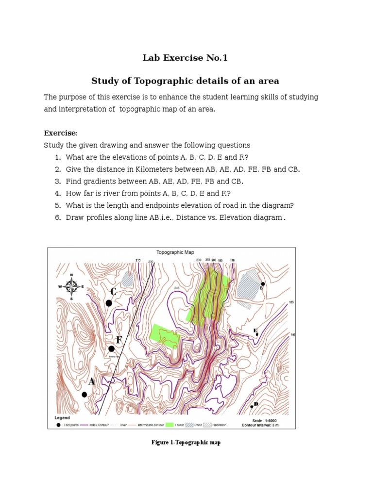 Lab Exercise No.1 Study of Topographic Details of An Area | PDF ...