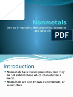 Nonmetals: Join Us in Exploring The Properties, Examples and Uses of Non-Metals!