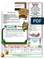 Spelling Words: Mr. Wing's Second Grade Class October 10-14, 2016