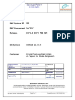 Backup Policy: SAP System ID SAP Component SAP ERP Release
