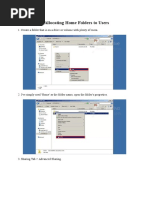 Creating and Allocating Home Folders To Users: 1. Create A Folder That Is On A Drive or Volume With Plenty of Room