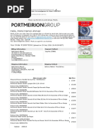 Portmeirion Group UK Limited Acknowledgement for Order 100075241