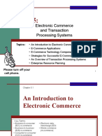 Electronic Commerce and Transaction Processing Systems: Topics