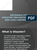 Disaster Prevention and Loss Controll