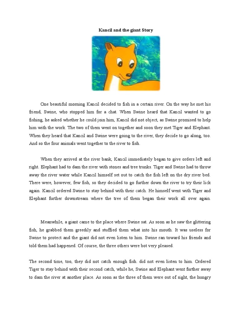 Fabel Kancil And The Giant Story