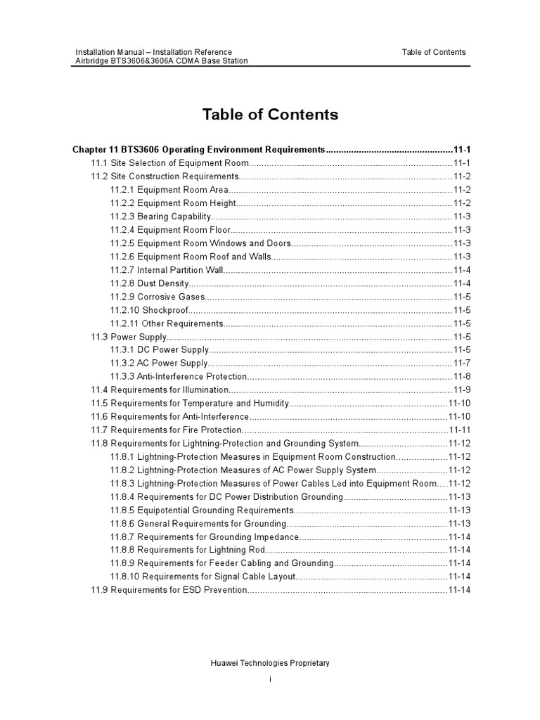 11-Chapter 11 BTS3606 Operating Environment Requirements | PDF ...