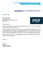 SAMPLE Complaint & Reply Letter