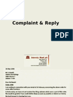  Complain & Reply