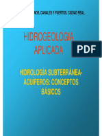 Hidrogeología APLICADA - TEMA1 Conceptos Básicos