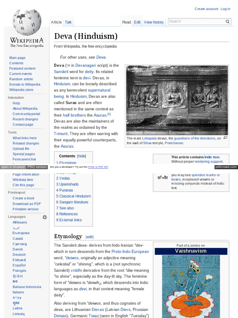 Deva Hinduism Article Read Indian Religions Hindu Literature
