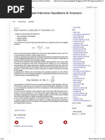 Surge Impedance Loading (SIL) of Transmission Line - Electrical Interview Questions & Answers