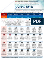 Telangana Telugu Calendar 2016 September