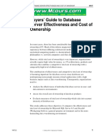 Buyers' Guide To Database Server Effectiveness and Cost of Ownership