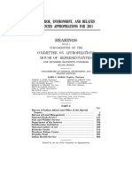 House Hearing, 111TH Congress - Interior, Environment, and Related Agencies Appropriations For 2011